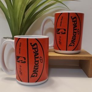Textured Spalding Basketball Mugs
